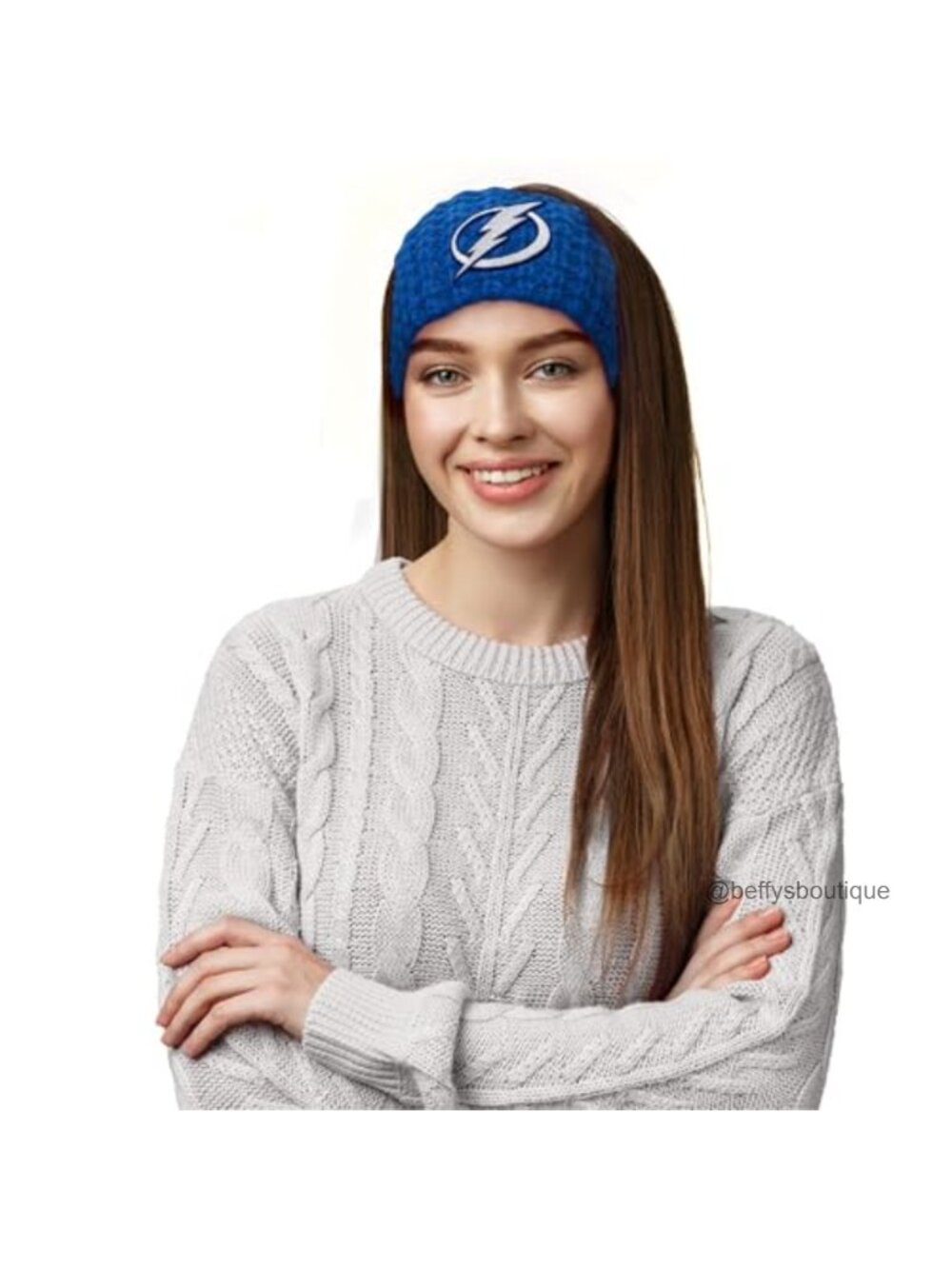 Chunky Waffle Knit Headband Embroidered Fan Gear